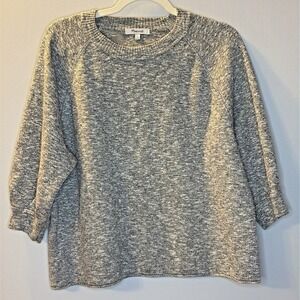 Madewell Melange Knit Crewneck Sweater Quiet Luxury Minimal Normcore Cozy XS